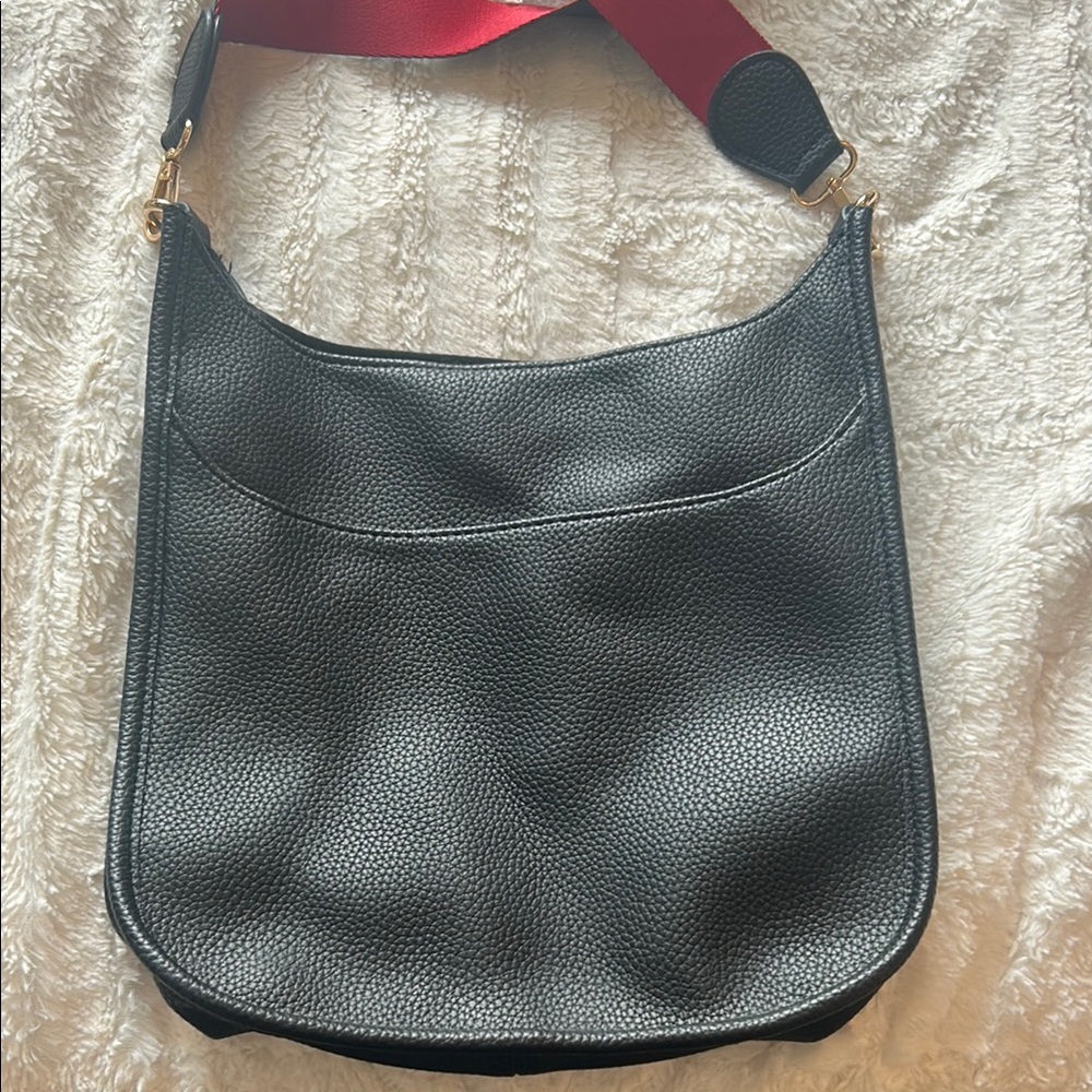 Black Leather Crossbody Bag